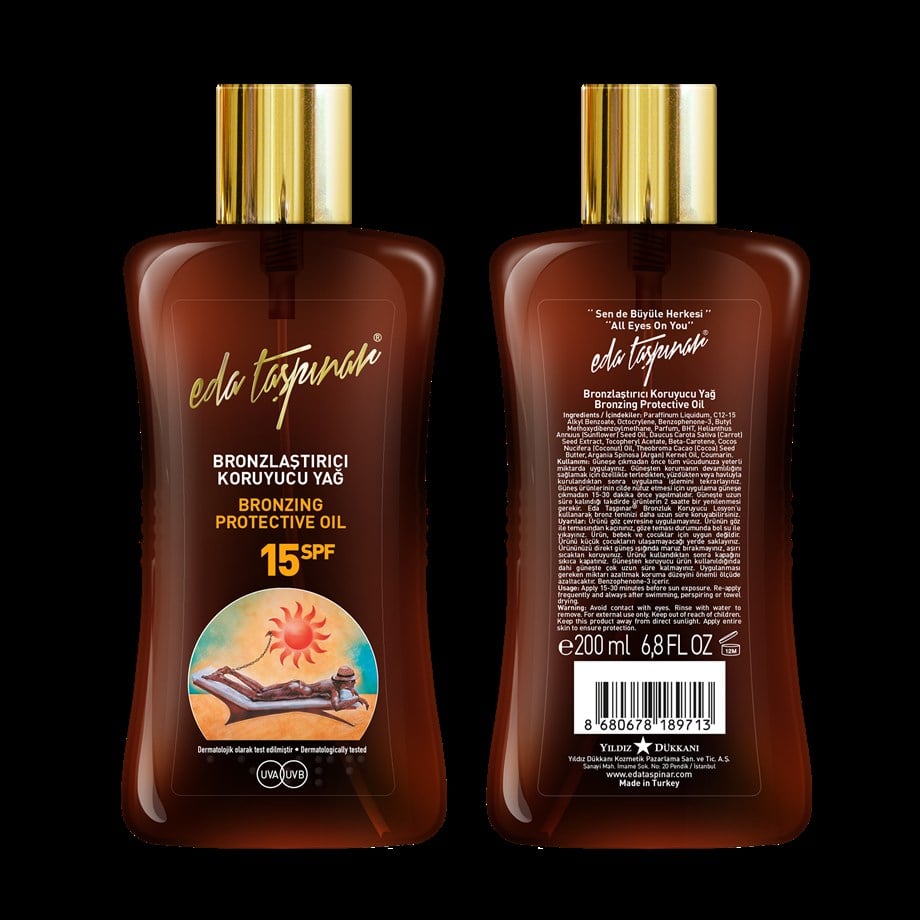 Eda Taşpınar Bronzlaştırıcı Yağ Spf15 200 Ml