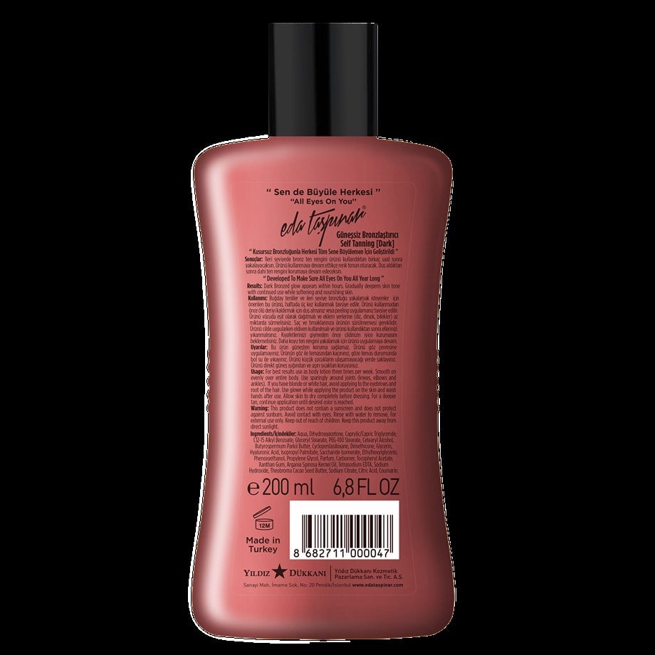Eda Taşpınar Güneşsiz Bronzluk Self Tanning Dark