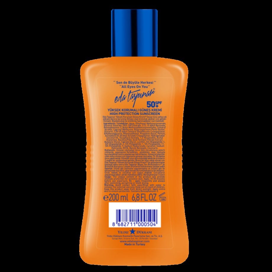 Eda Taşpınar Yüksek Korumalı Güneş Kremi Spf50+ 200 Ml
