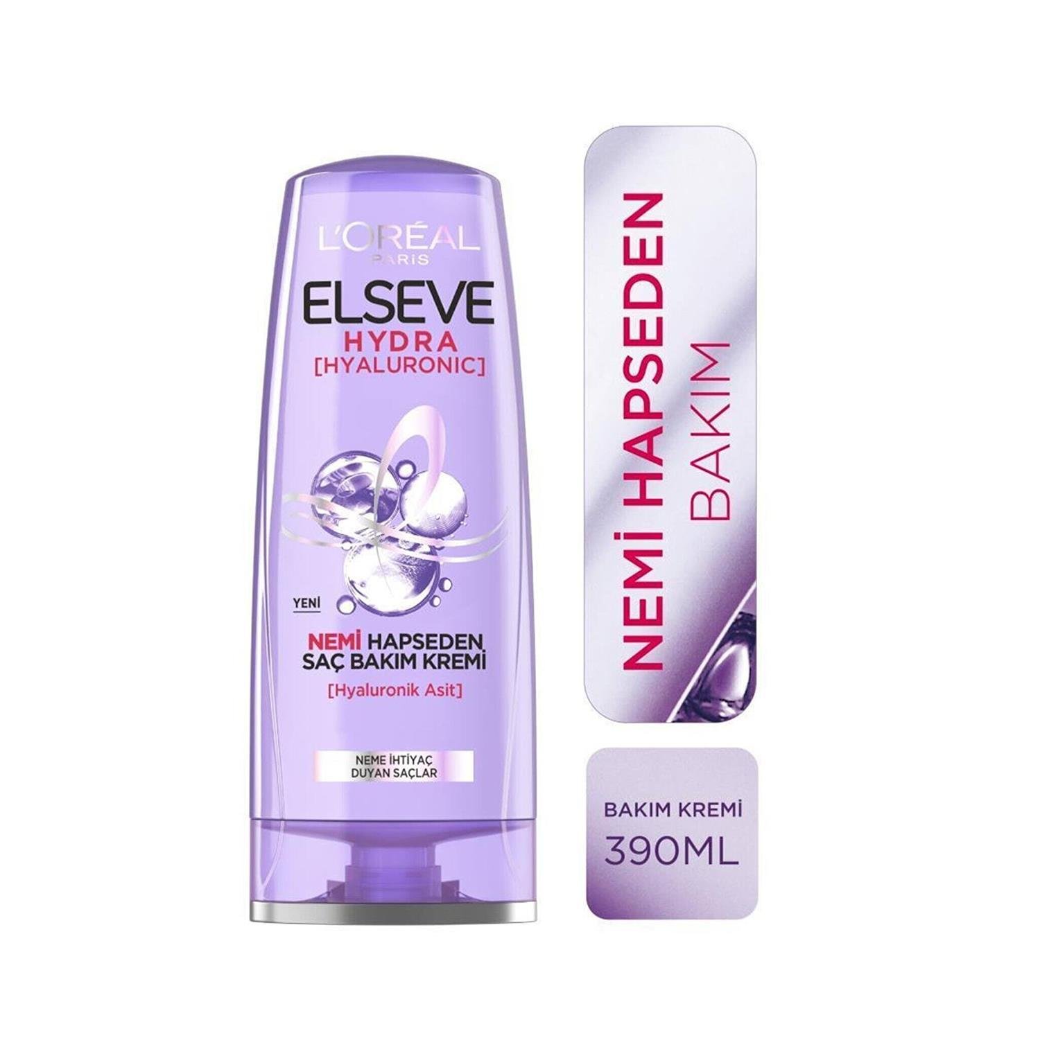Elseve - Elseve Hydra [hyaluronic] Nemi Hapseden Saç Bakım Kremi 390 Ml