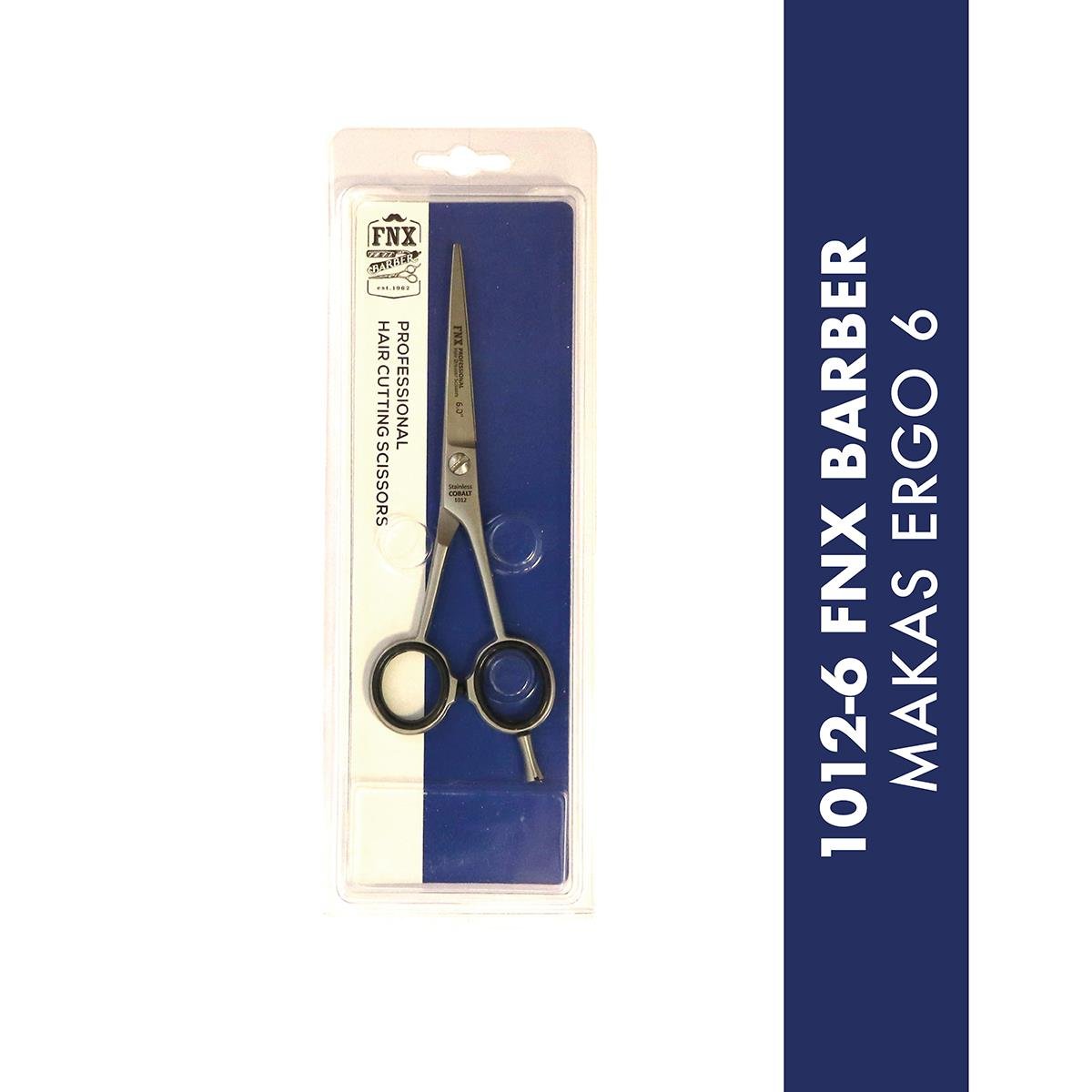 Fnx Barber - Fnx Saç Makası Klasik Stainless Cobalt Çelik Profesyonel Makas 1012 15,5 Cm (17 Cm) 6 İnç