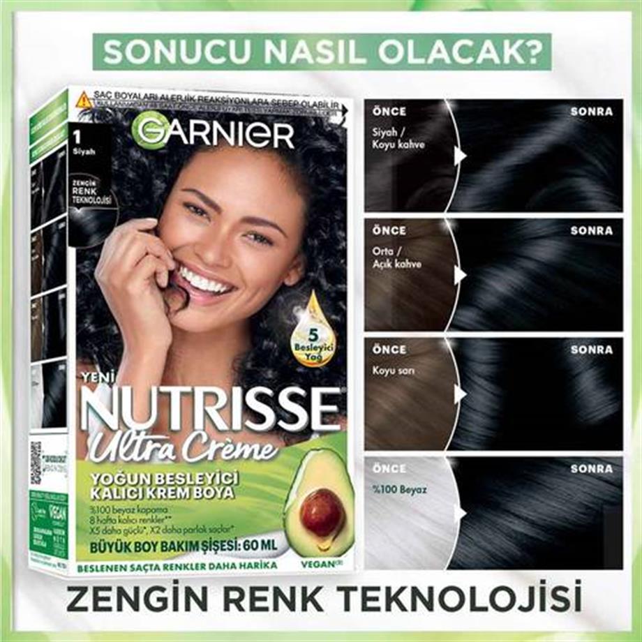 Garinier - Garnier Nutrisse Yoğun Besleyici Kalıcı Krem Saç Boyası
