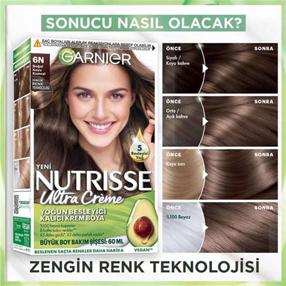 Garinier - Garnier Nutrisse Yoğun Besleyici Kalıcı Krem Saç Boyası