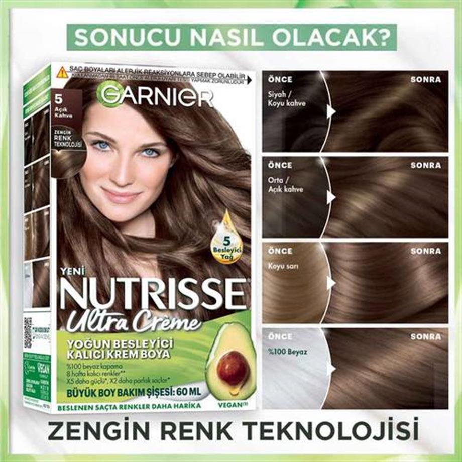 Garinier - Garnier Nutrisse Yoğun Besleyici Kalıcı Krem Saç Boyası
