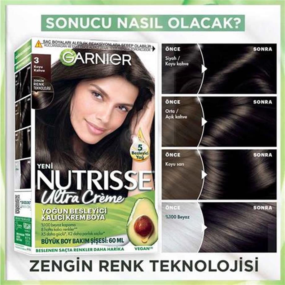 Garinier - Garnier Nutrisse Yoğun Besleyici Kalıcı Krem Saç Boyası