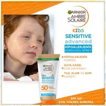 Garnier - Garnier Ambre Solaire Sensitive Advanced Çocuk Hipoalerjenik SPF50+ Güneş Koruyucu Süt 175ml