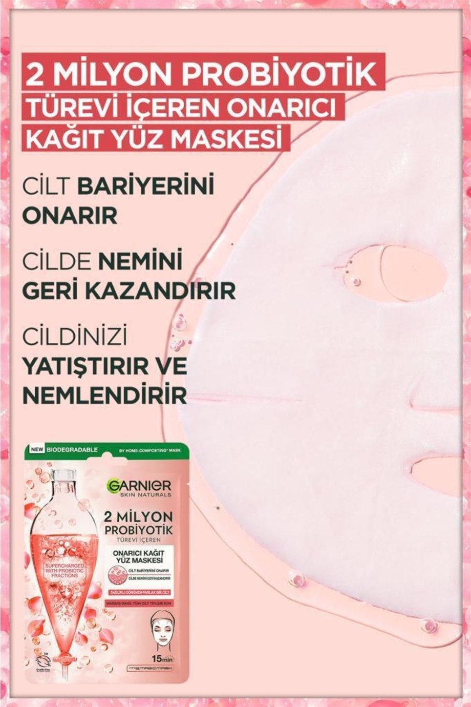 Garnier - GARNIER KAĞIT MASKE PROBİOTİK YÜZ