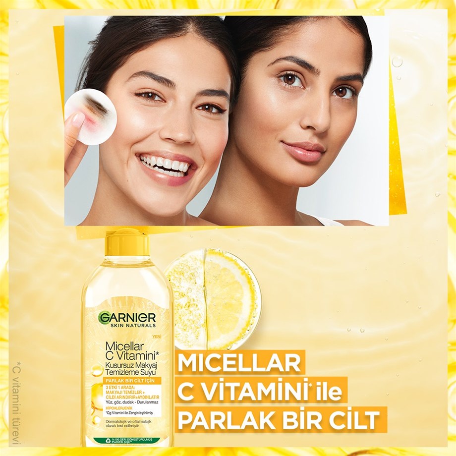 Garnier Micellar C Vitamini Kusursuz Makyaj Temizleme Suyu 400 Ml