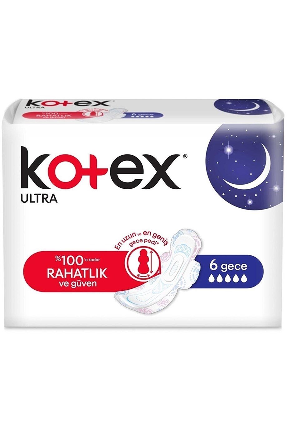 Kotex - Kotex Ultra Gece Hijyenik Ped 6'lı