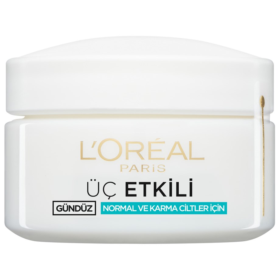 L'Oréal Paris 3 Etkili Günlük Bakım Kremi Normal ve Karma Ciltler 50 Ml