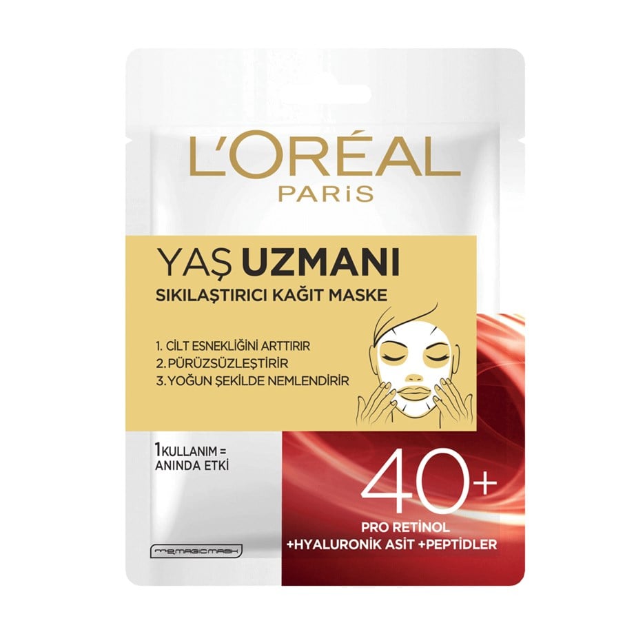 LOREAL KAĞIT MASKE YAŞ UZMANI +40
