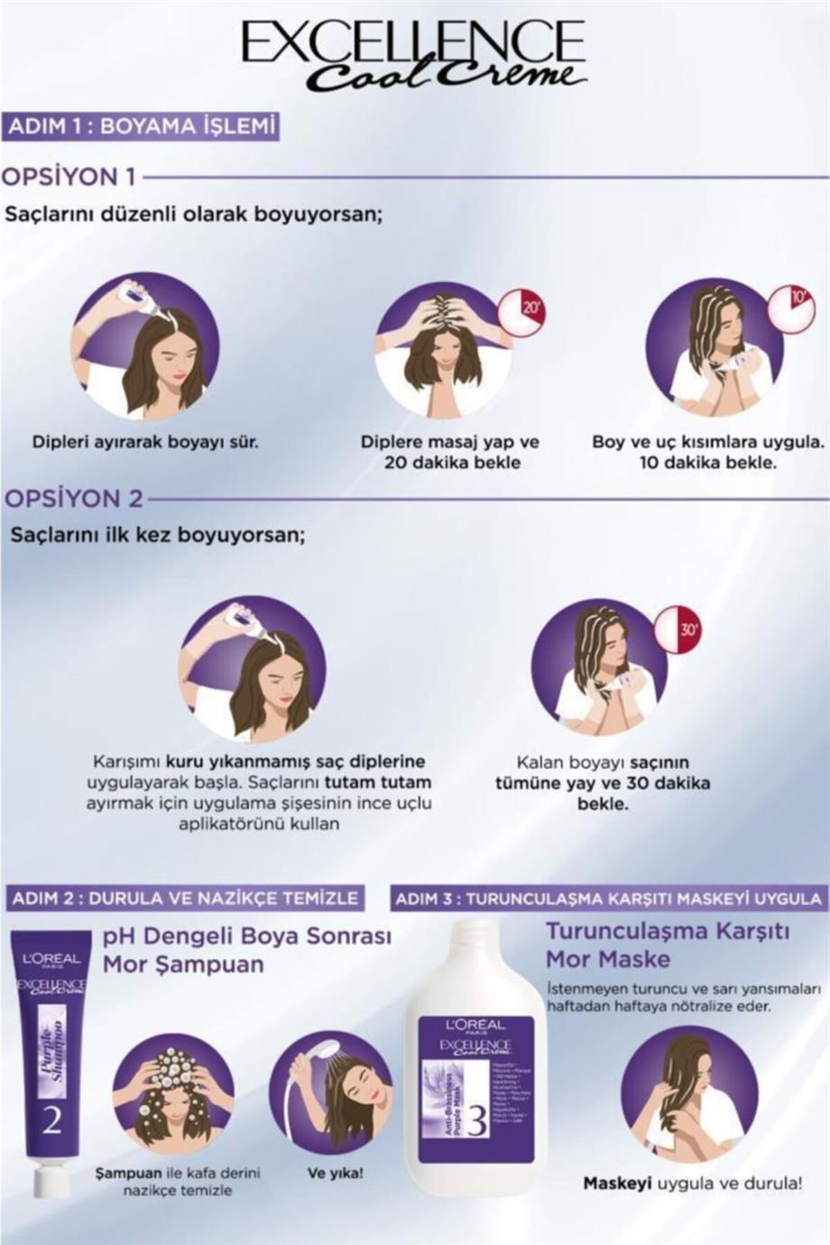 L'Oreal - L'Oreal Paris Excellence Cool Creme Saç Boyası Serisi