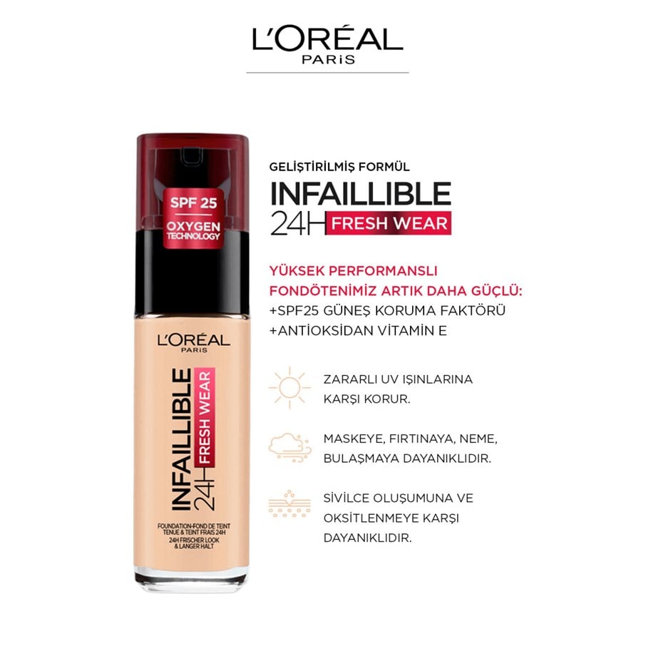 L'Oreal Paris Infaillible 24H Fresh Wear Fondöten - 130 True Beige