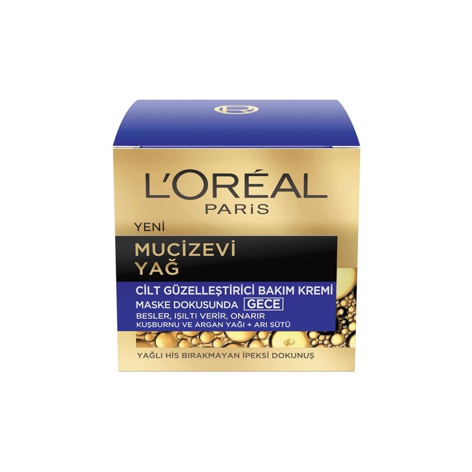 L'Oreal Paris Paris Mucizevi Yağ Cilt Güzelleştirici Gece Bakım Kremi