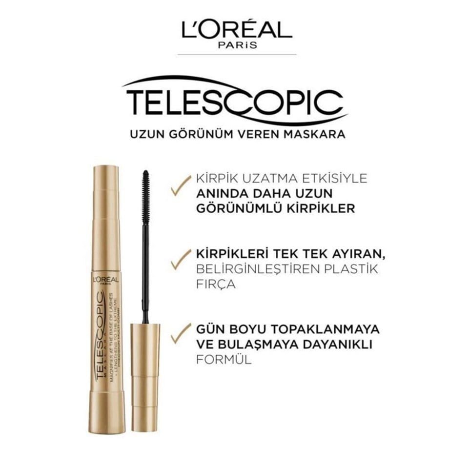 L'Oreal Paris - L'Oreal Paris Telescopic Maskara - Siyah