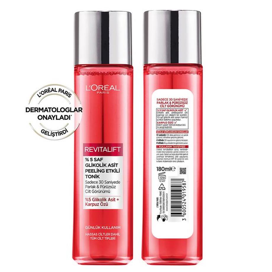 Loreal Paris - LOREAL REVITALIFT %5 GLIKOLIK ASIT PEELING TONIK 180 ML
