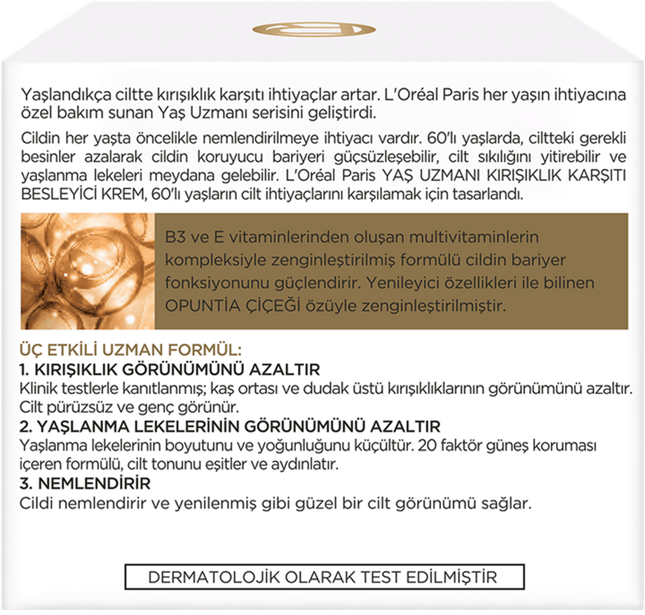 Loreal Paris - LOREAL SKIN YAŞLILIK KARŞITI +60 GKF20 GÜNDÜZ KREMİ