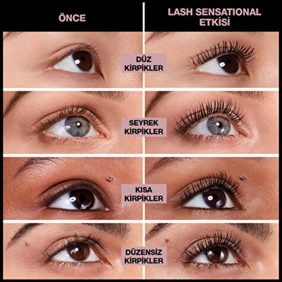 Maybelline - Maybelline New York Lash Sensational Yelpaze Etkili Maskara - Intense Black