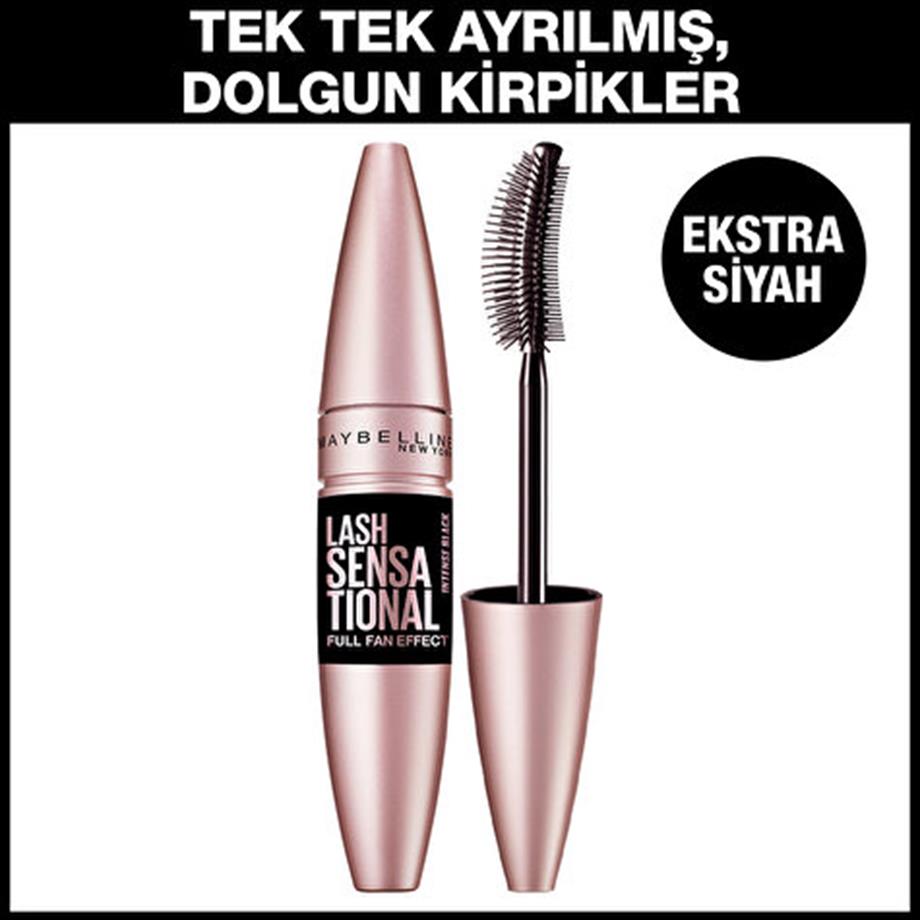 Maybelline - Maybelline New York Lash Sensational Yelpaze Etkili Maskara - Intense Black