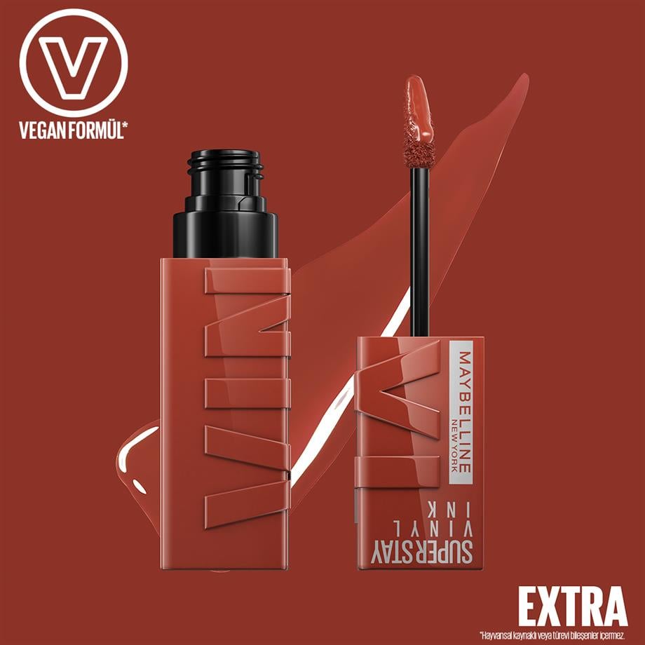 Maybelline - Maybelline New York Super Stay Vinyl Ink Uzun Süre Kalıcı Likit Parlak Ruj - 130 Extra