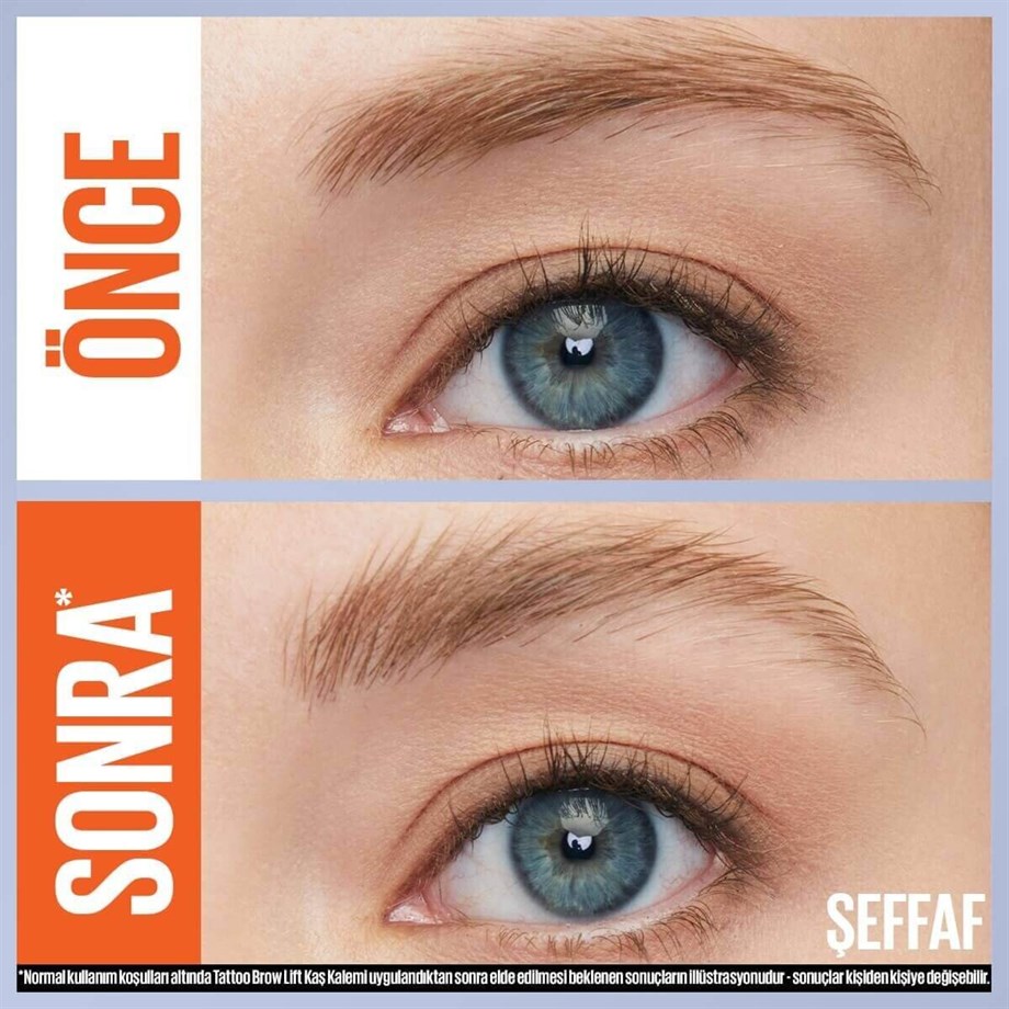 Maybelline New York Tattoo Brow Lift Kaş Kalemi - 00 Clear (Şeffaf)