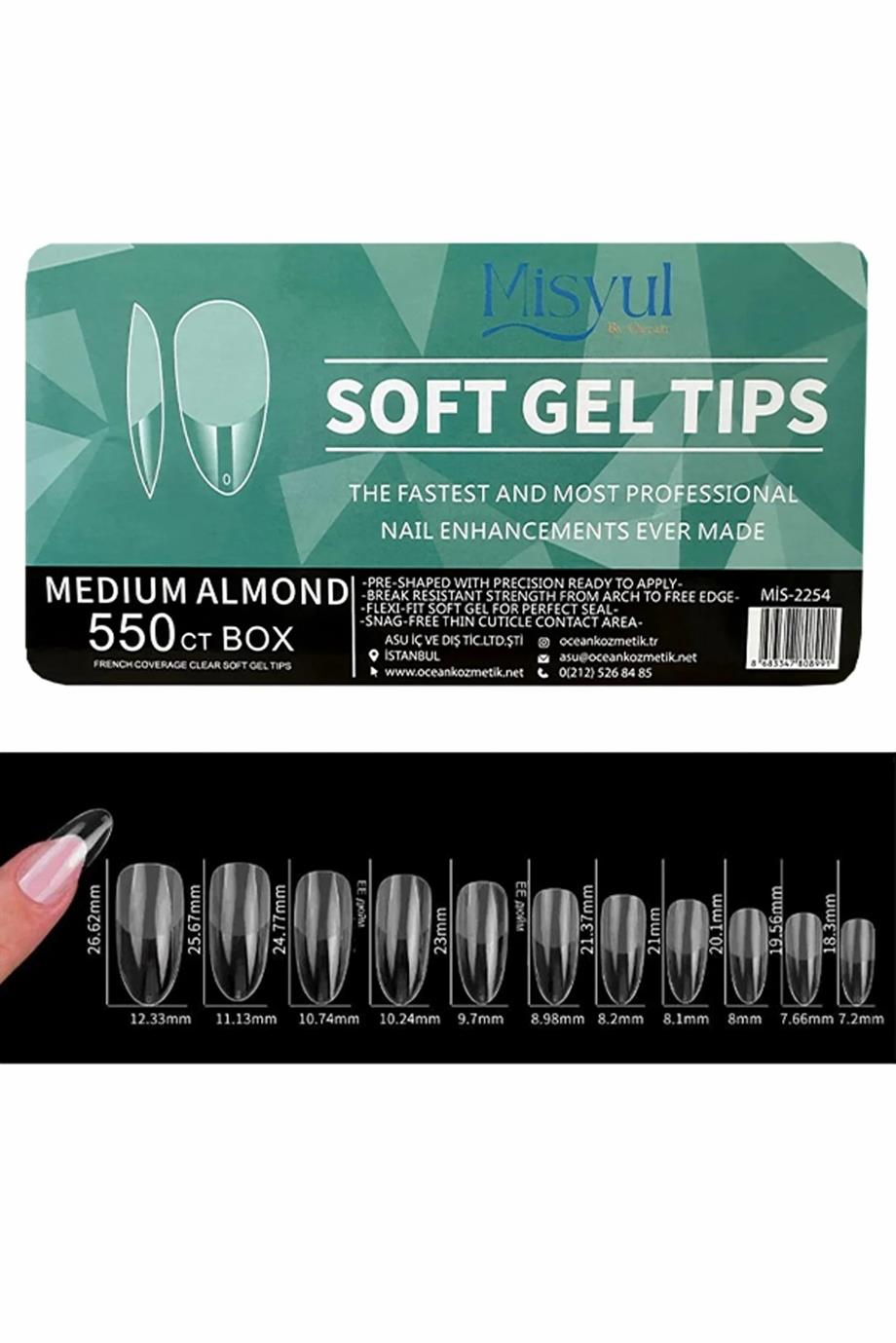 Misyul - MİSYUL SOFT GEL TIPS MEDIUM ALMOND 550