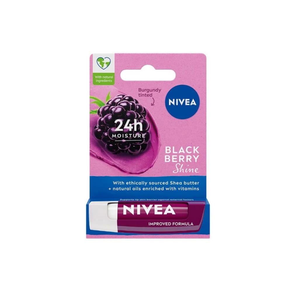 Nivea - Nivea Shine Blackberry Renkli Dudak Nemlendirici