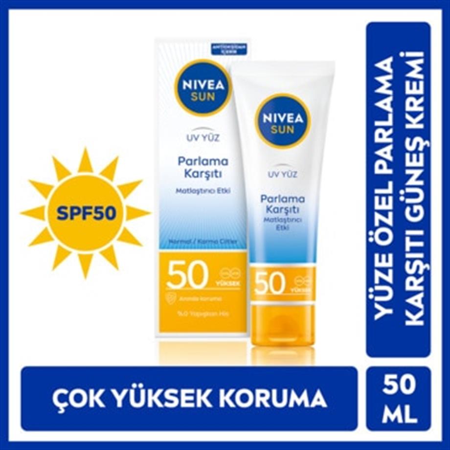 Nivea - NIVEA SUN PARLAMA KARŞITI YÜZ KREMİ 50 SPF