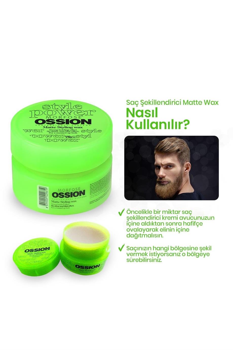 Osison - Morfose Ossion Mat Saç Şekillendirici Wax 100 Ml