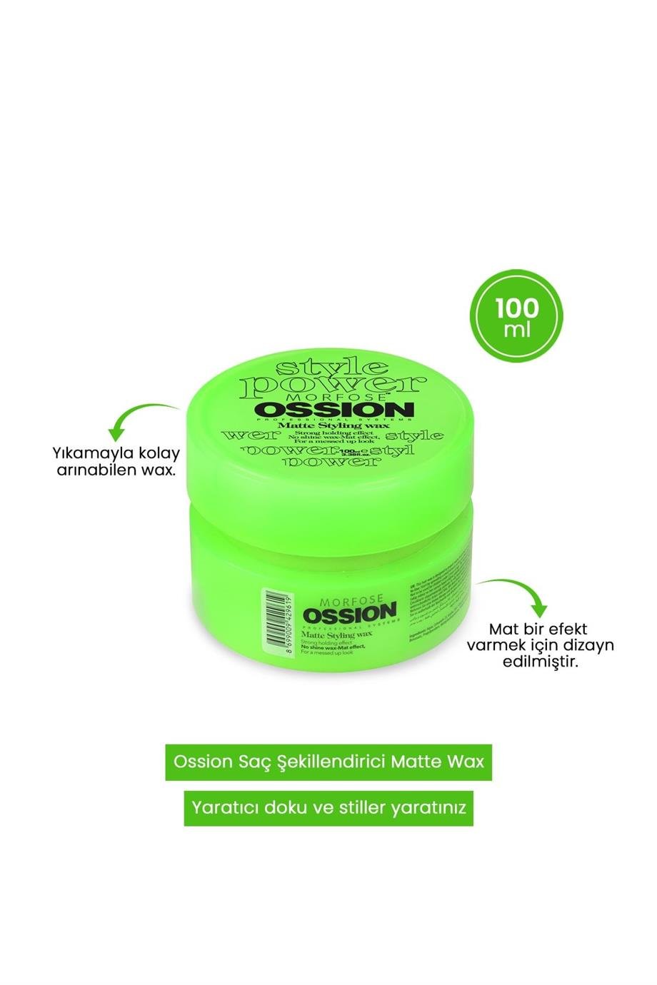 Osison - Morfose Ossion Mat Saç Şekillendirici Wax 100 Ml