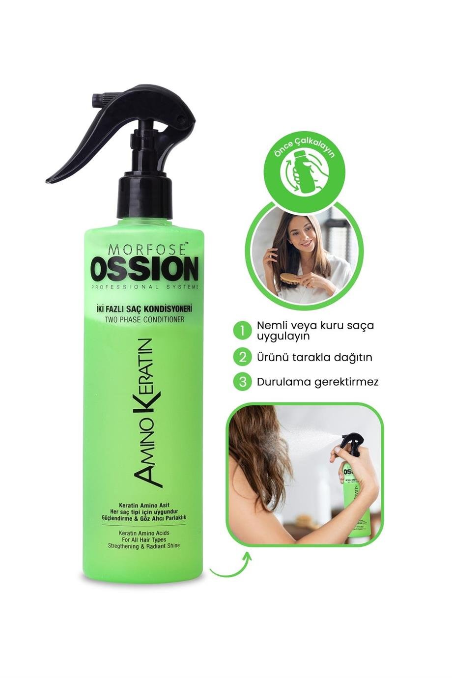 Ossion - MORFOSE OSSION FÖN SUYU AMINO KERATİN 400 ML
