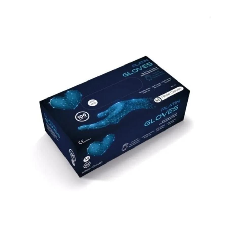 Platin Gloves - PLATIN ELDİVEN NITRIL MAVI S