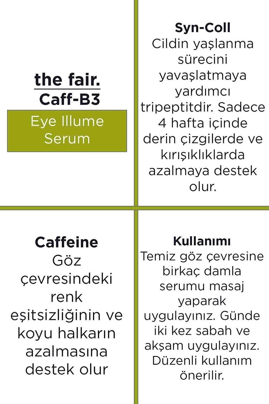 The Fair Caff-b3 Eye Illume Serum 30 Ml