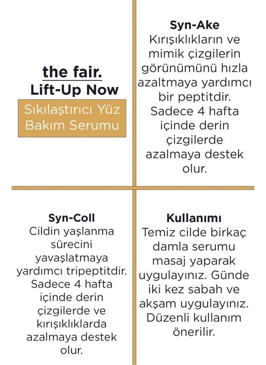 The Fair Lift-Up Now Sıkılaştırıcı Serum 30 Ml