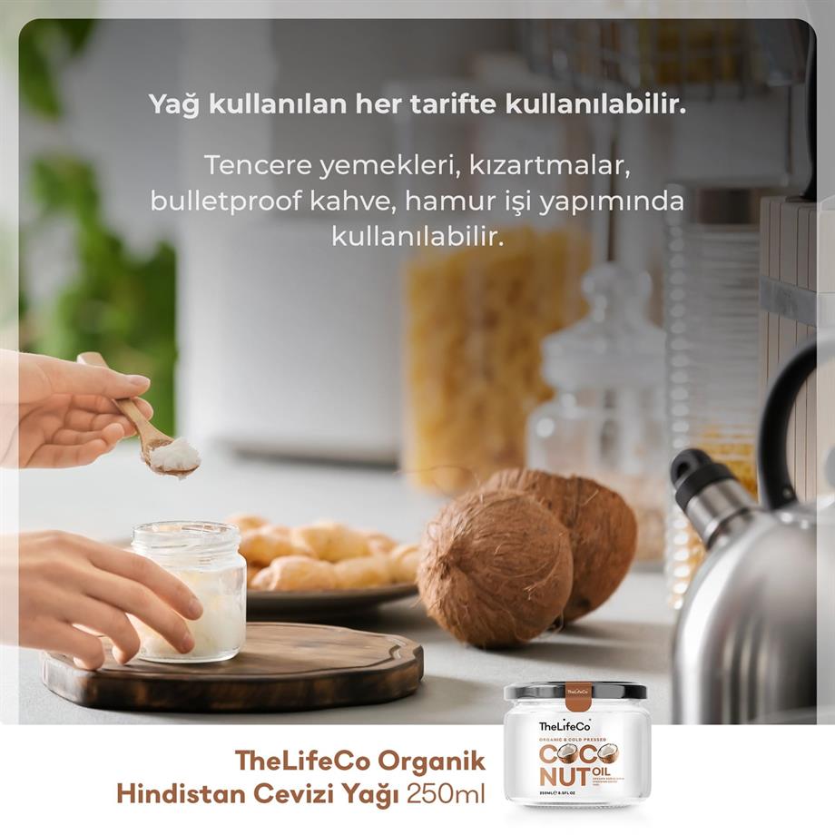 TheLifeCo - TheLifeCo Organik Hindistan Cevizi Yağı 250ml