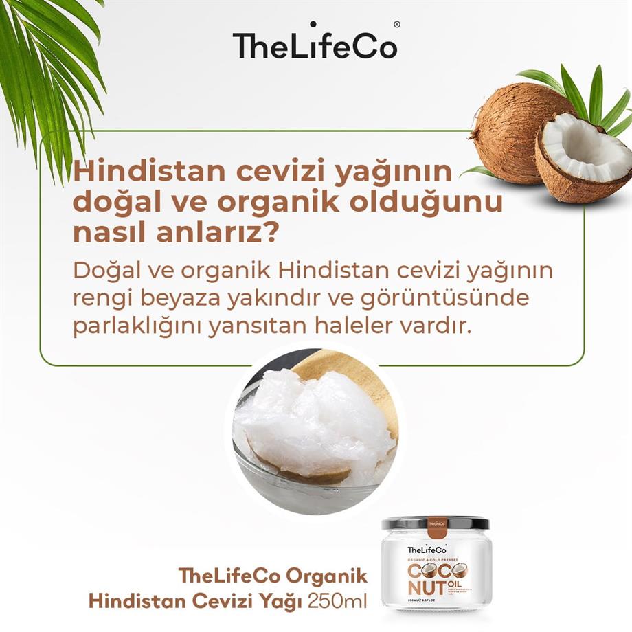 TheLifeCo - TheLifeCo Organik Hindistan Cevizi Yağı 250ml