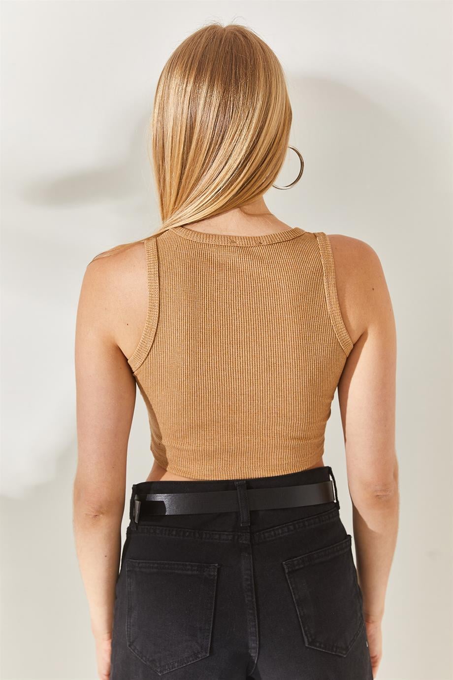 3'lü Paket Crop Fitilli Body Siyah-Beyaz-Camel