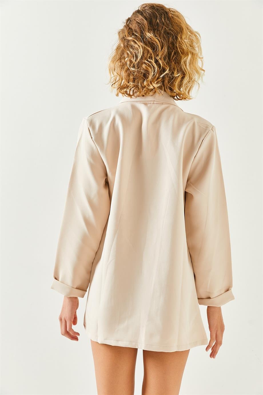 Aksesuar Cepli Atlas Ceket Bej