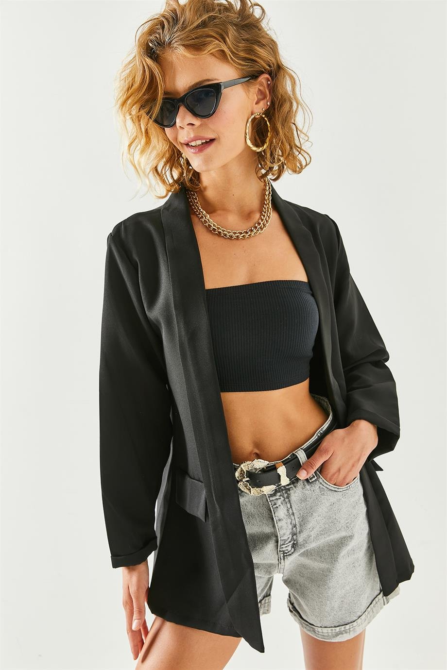 Aksesuar Cepli Atlas Ceket Siyah