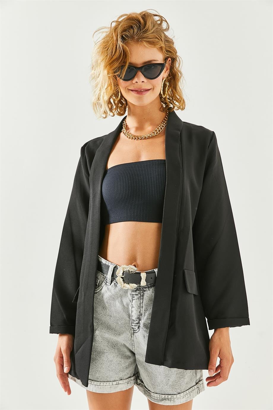 Aksesuar Cepli Atlas Ceket Siyah