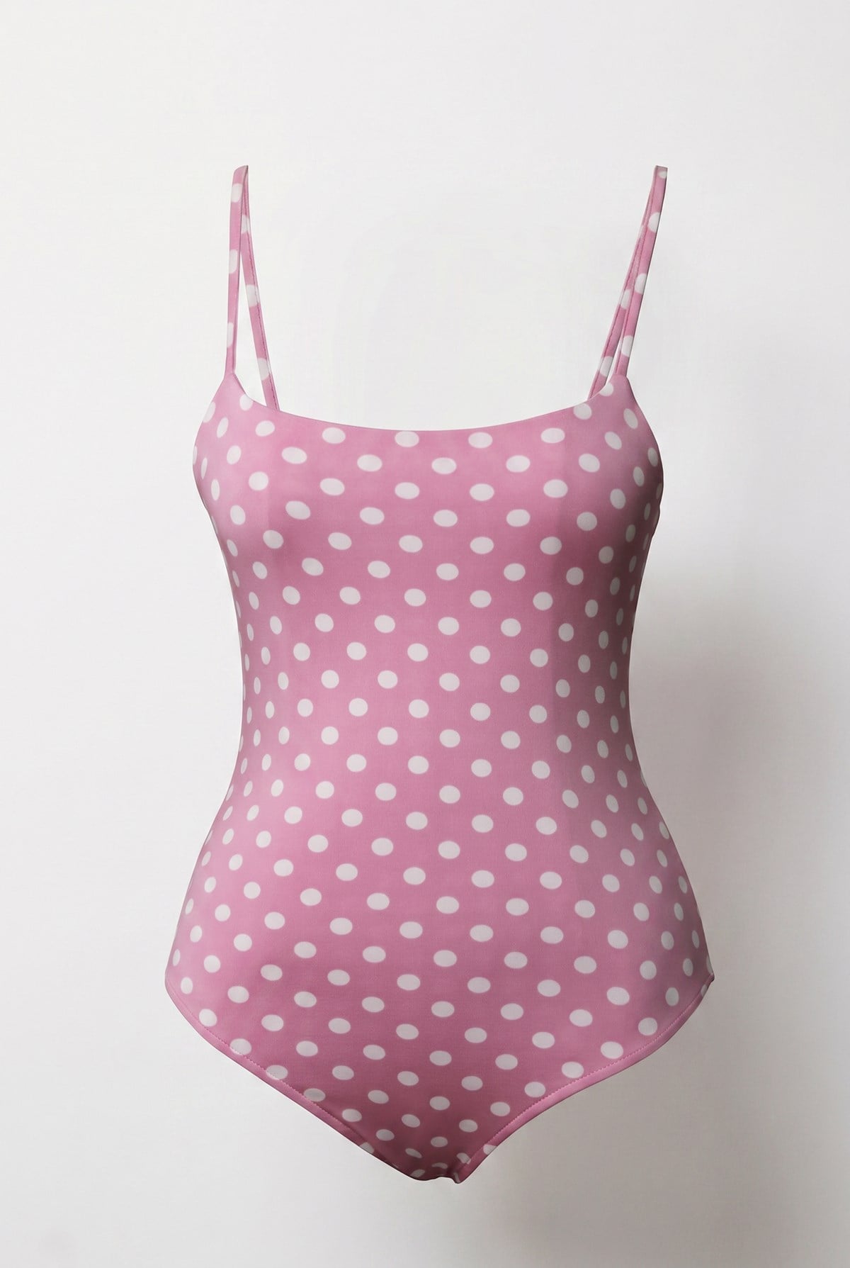 Askılı Altı Çıtçıtlı Bodysuit Puantiye Pembe