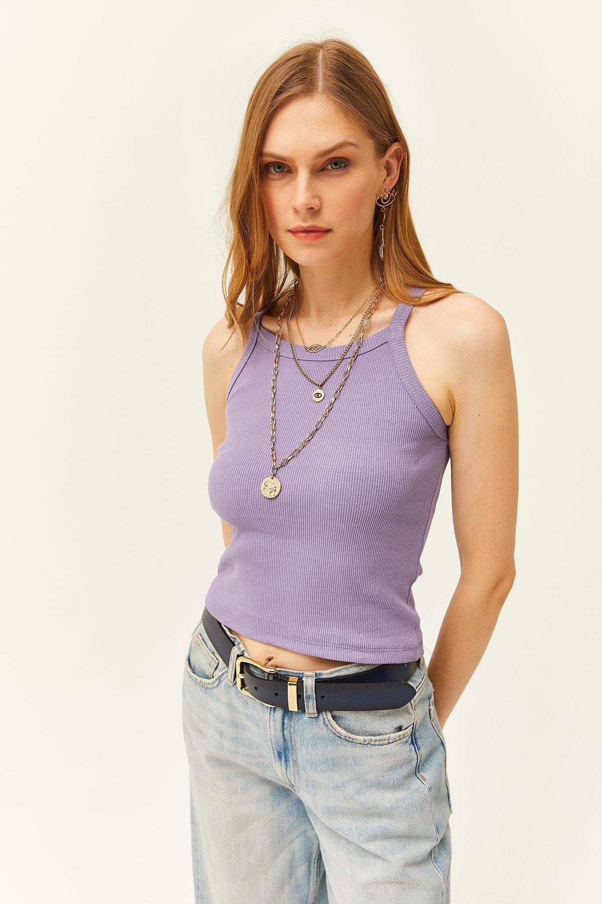 Askılı Kaşkorse Body Lila