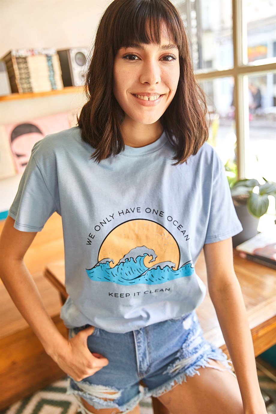 Ocean Tişört Mavi