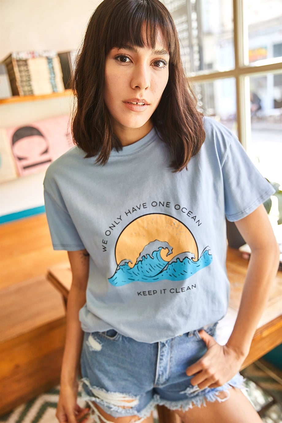 Ocean Tişört Mavi