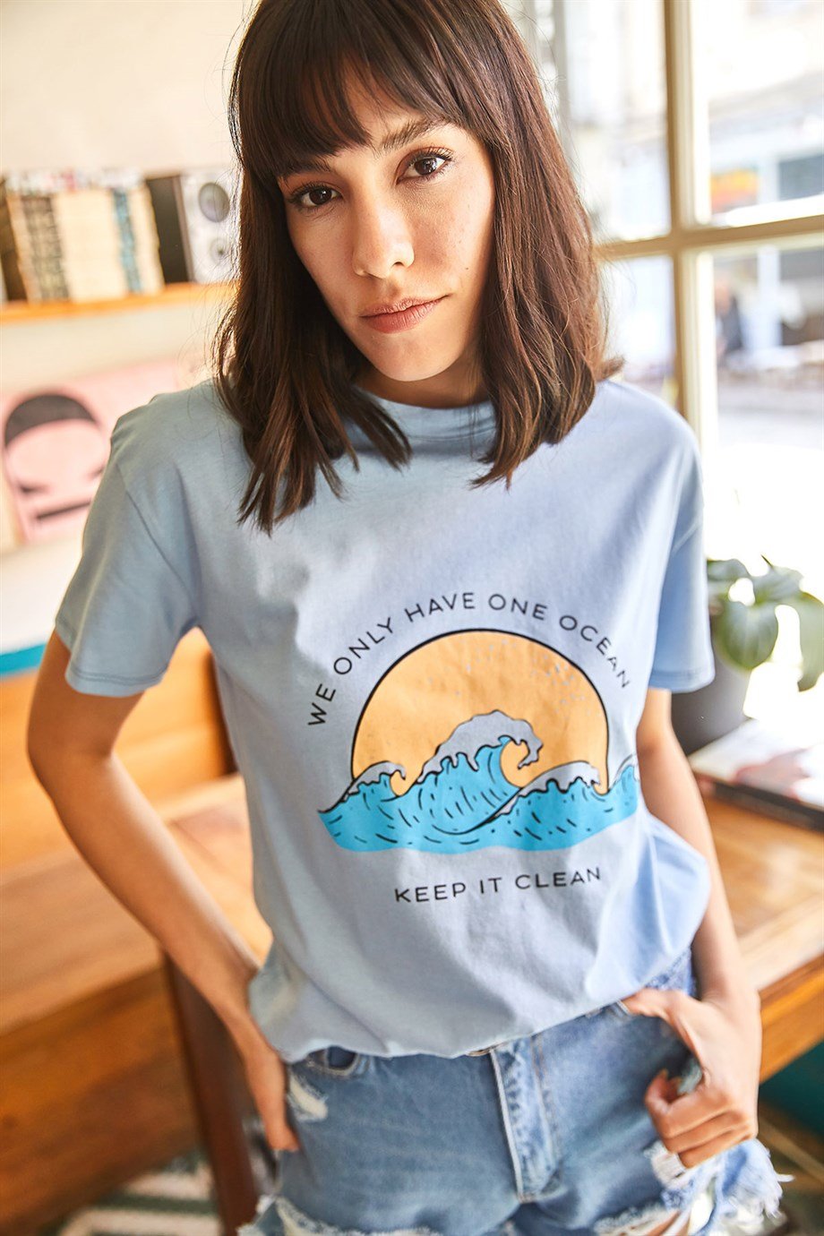 Ocean Tişört Mavi