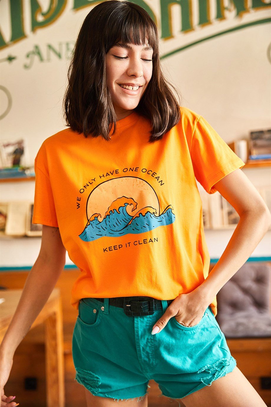 Ocean Tişört Turuncu