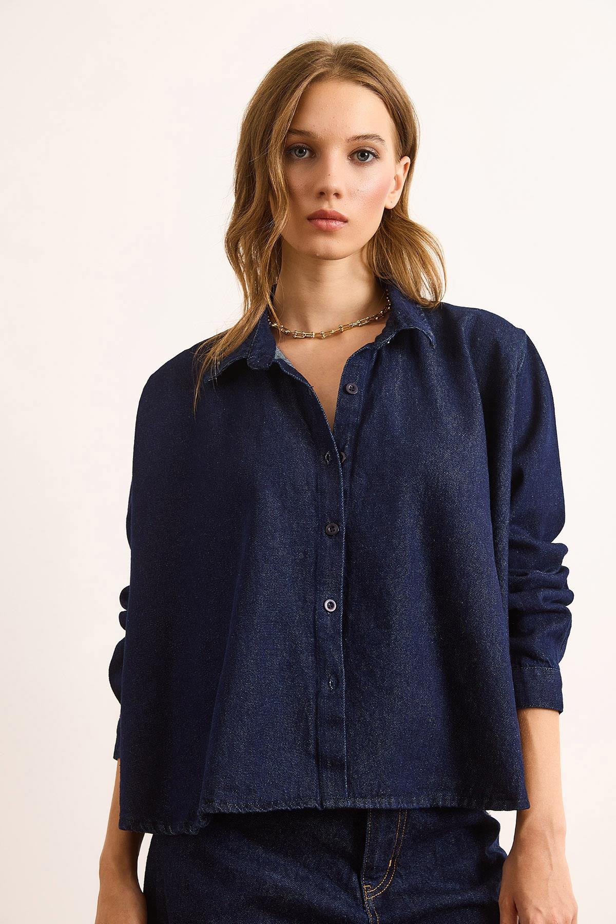 Panço Denim Gömlek Lacivert