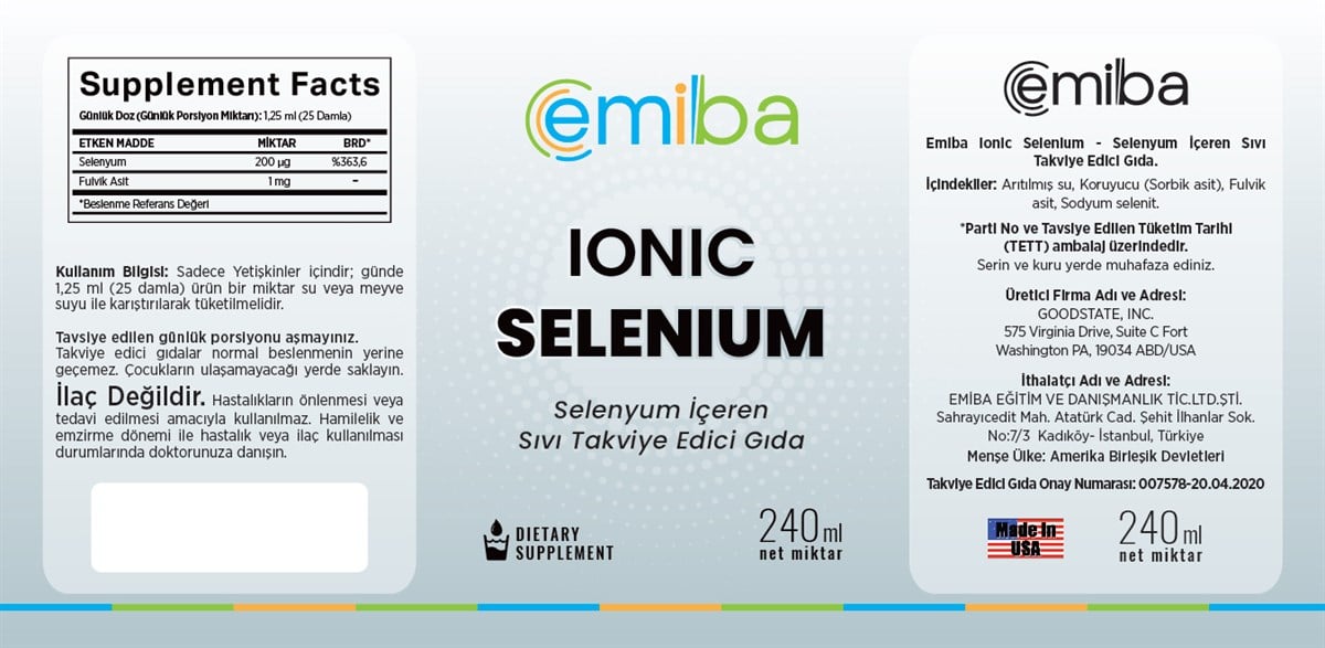 İyonik Selenyum 240 ml