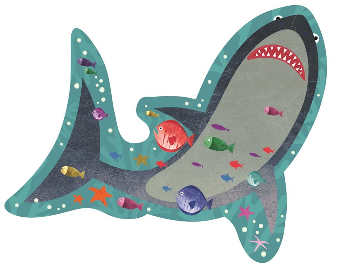 12 Parça Şekilli Yap-Boz/Shark