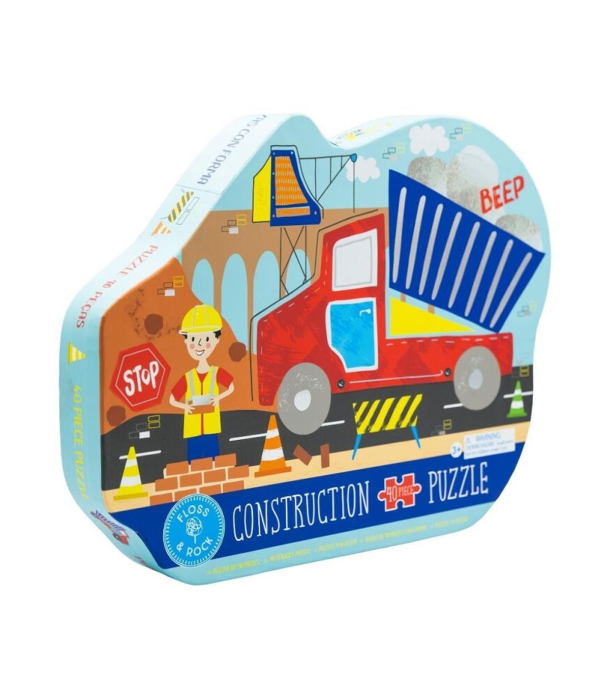 40 Parça “İnşaat Arabası” Şekilli Yapboz